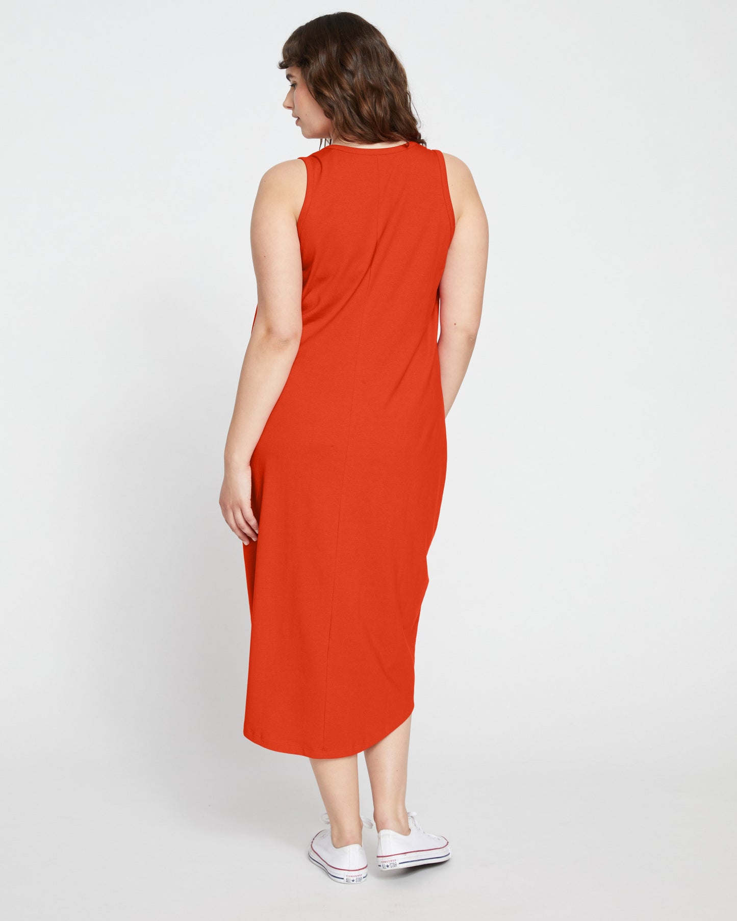 Cai High Neck Tank Dress - Sun Fire