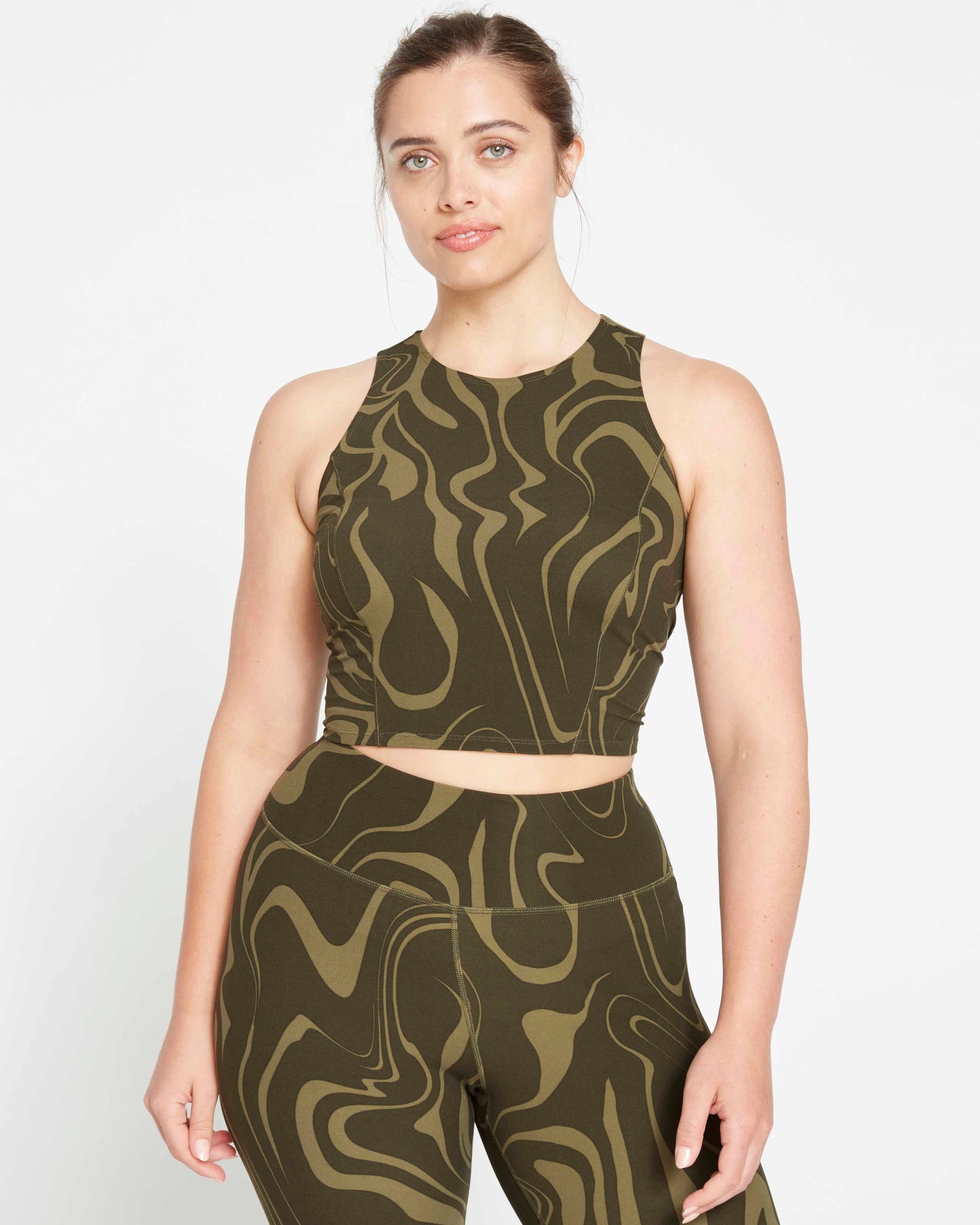Next—to—Naked Cropped Tank - Matcha Latte Swirl