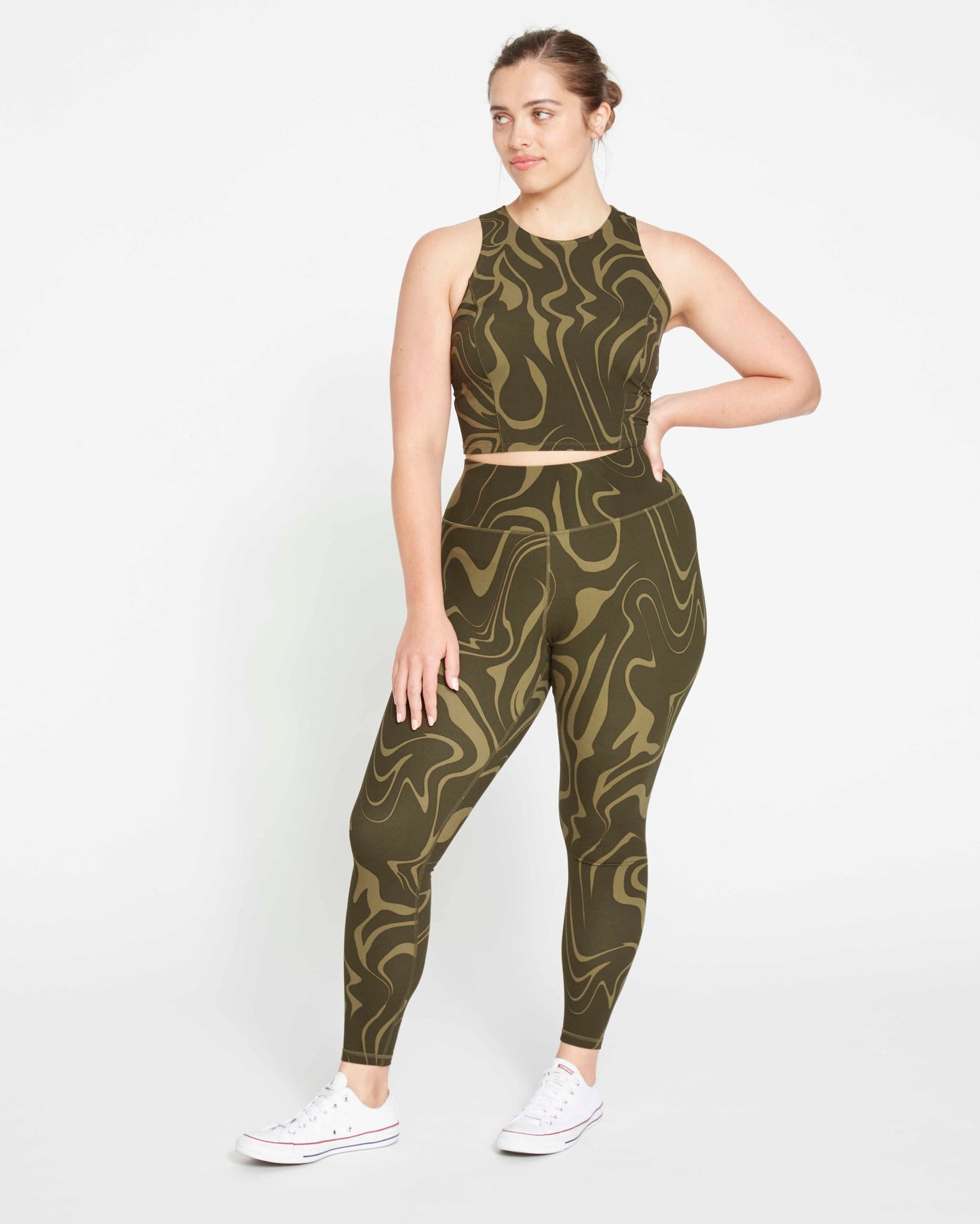 Next—to—Naked Cropped Tank - Matcha Latte Swirl