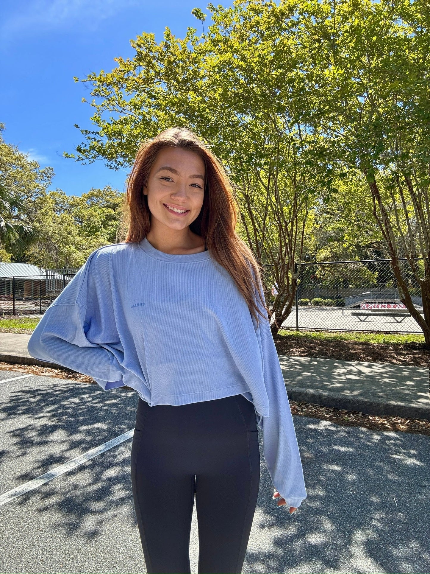 Alexa Oversized Sleeve Drop • Laguna Blue