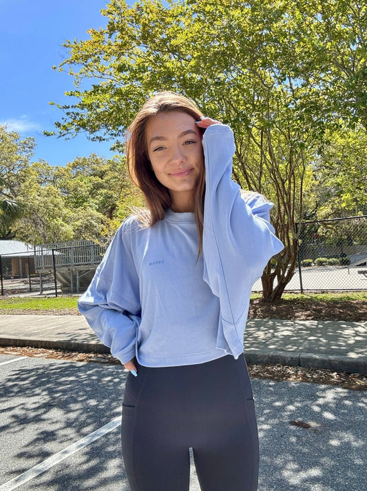Alexa Oversized Sleeve Drop • Laguna Blue