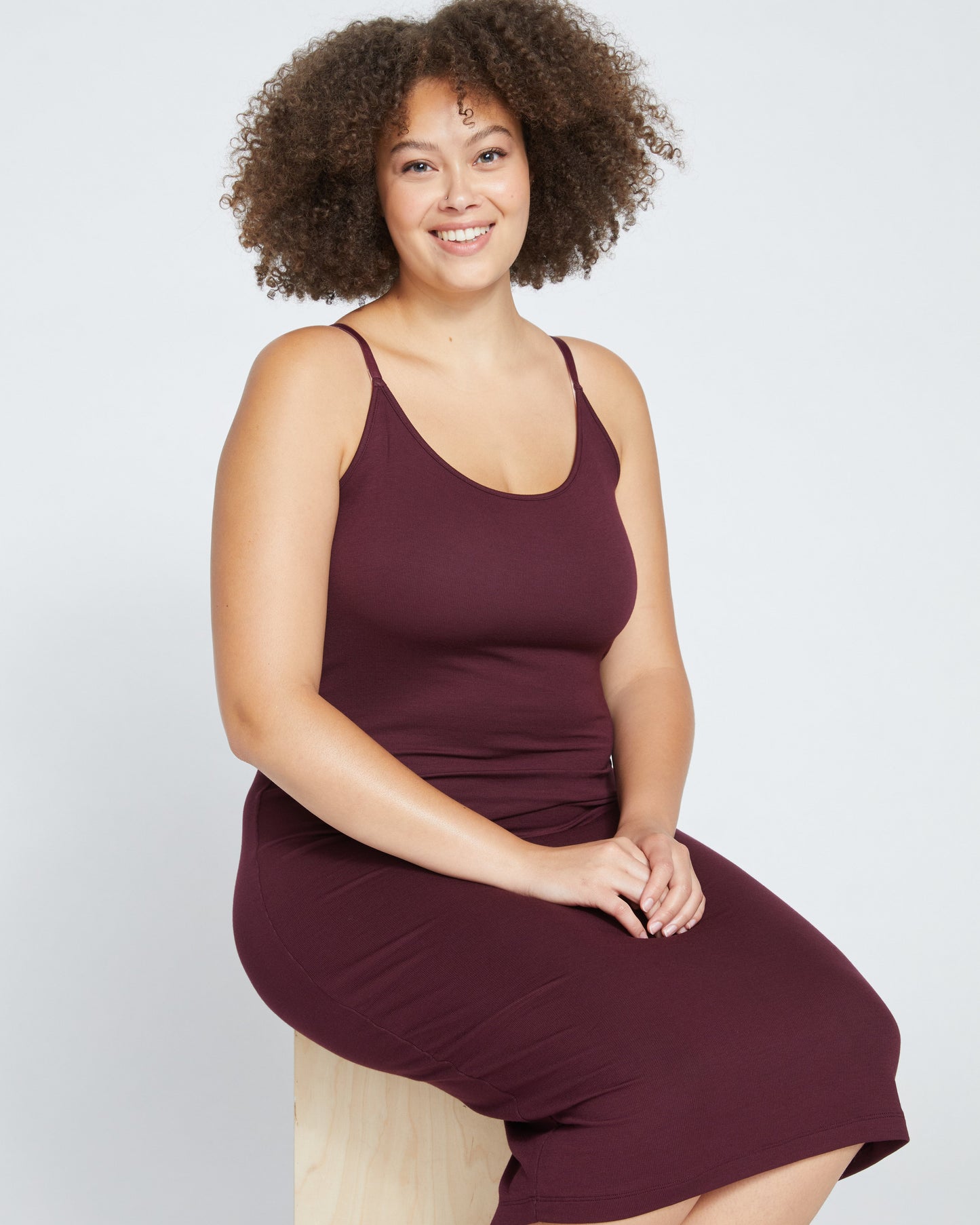 Foundation Cami Dress - Black Cherry