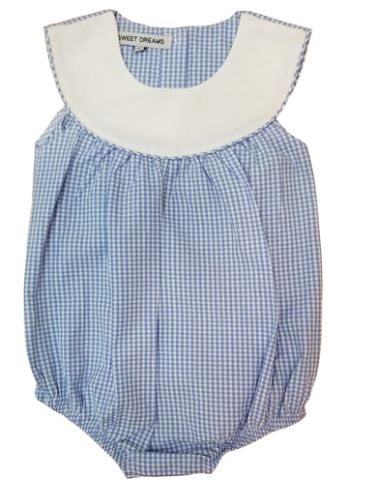 Blue Gingham Girl Bubble