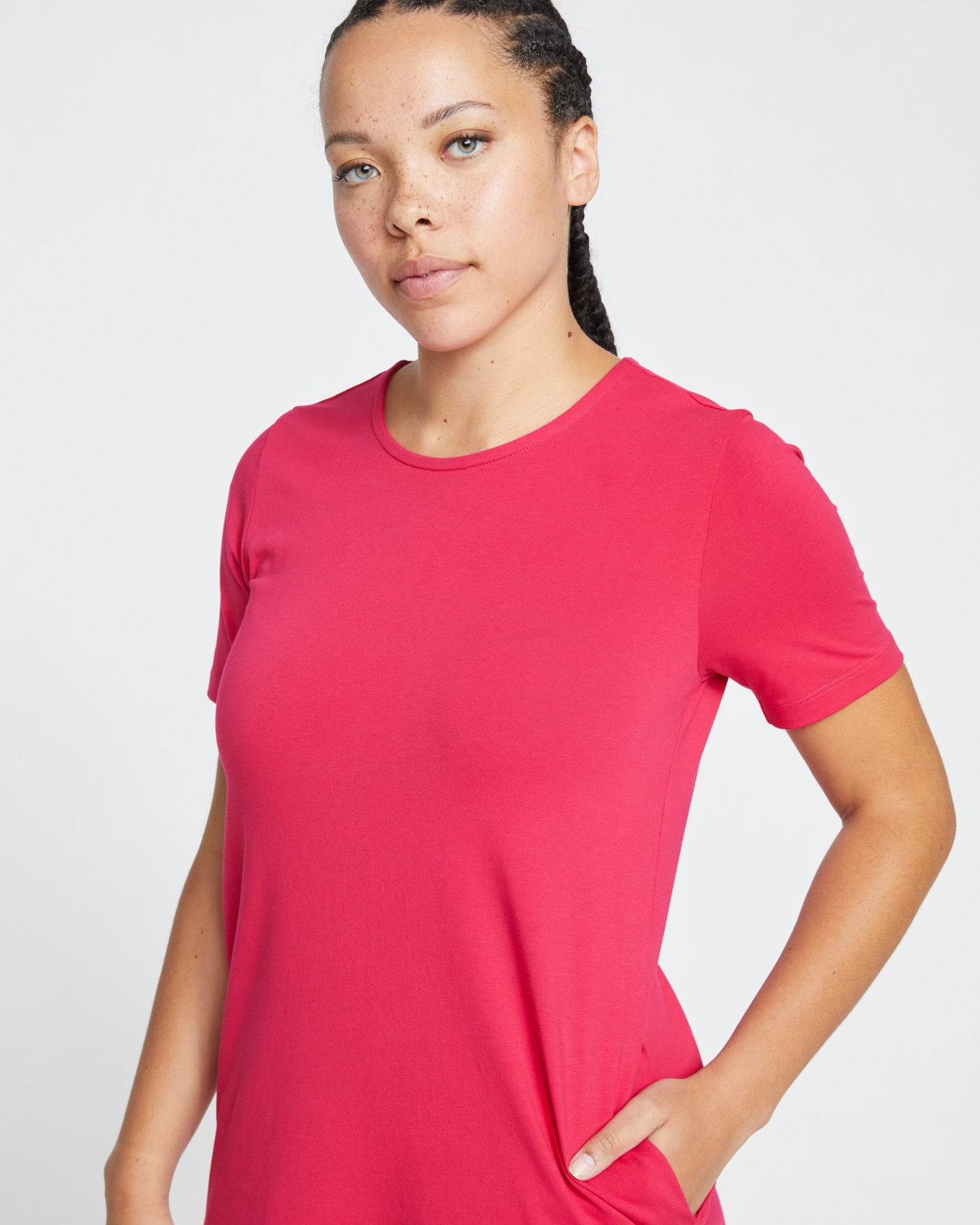 Halie T-Shirt Dress - Cerise