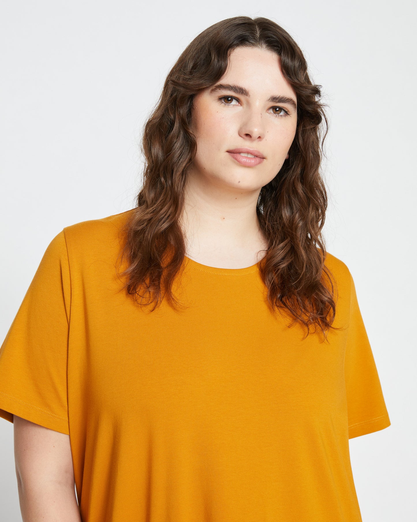 Halie T-Shirt Dress - Dried Saffron