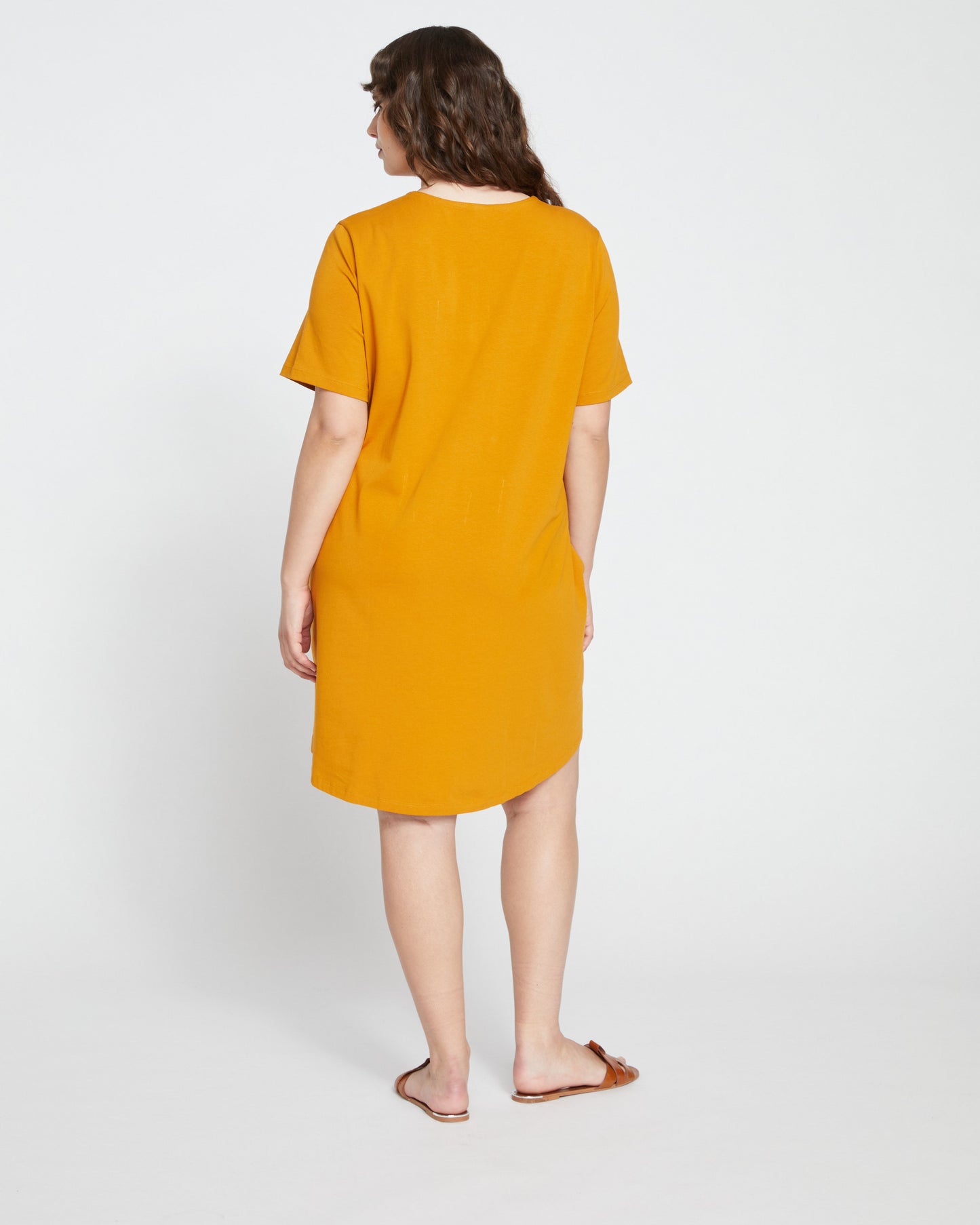 Halie T-Shirt Dress - Dried Saffron