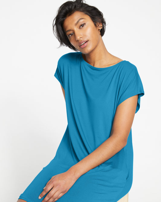 Helen Liquid Jersey Shift Dress - Midnight Rain