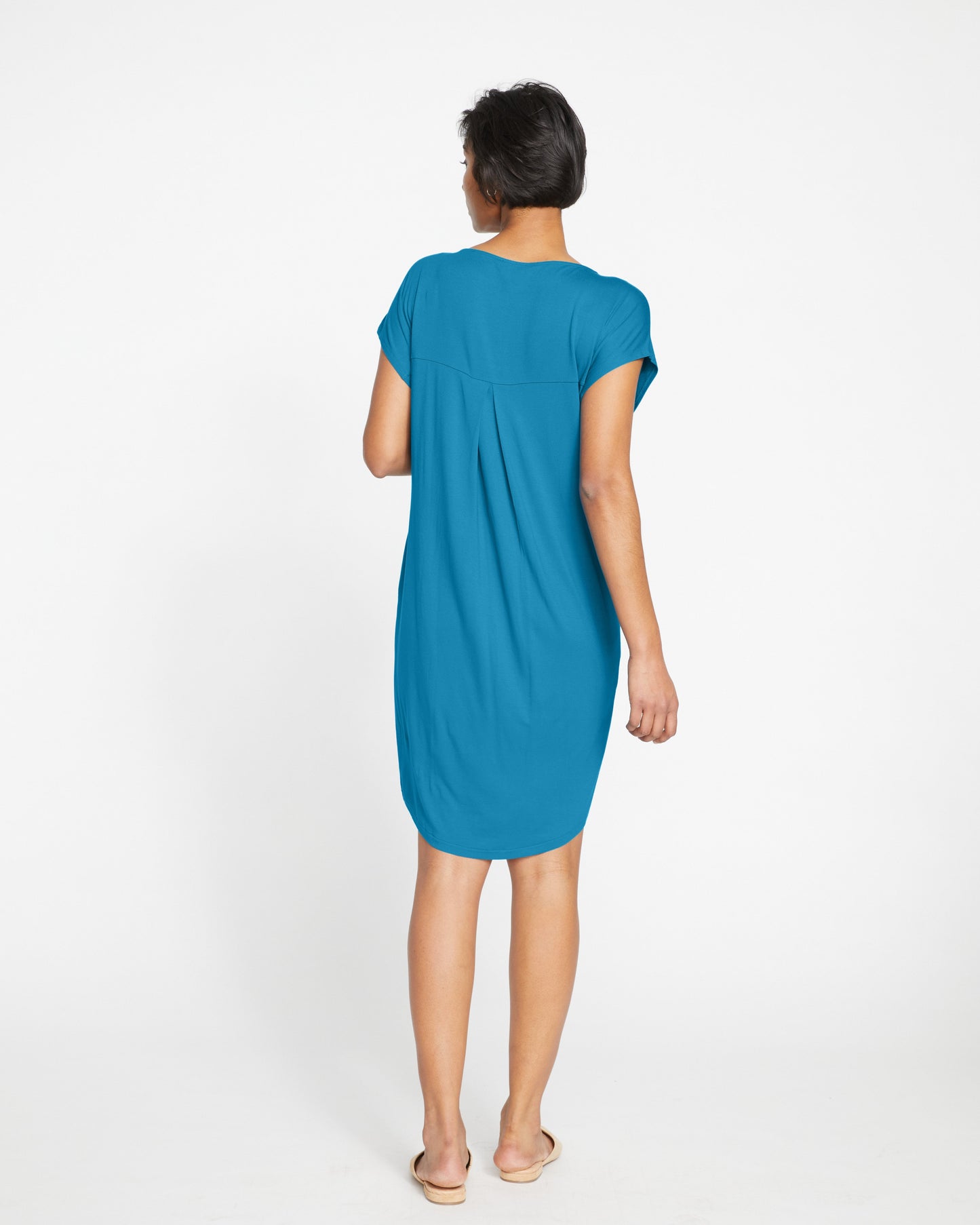 Helen Liquid Jersey Shift Dress - Midnight Rain