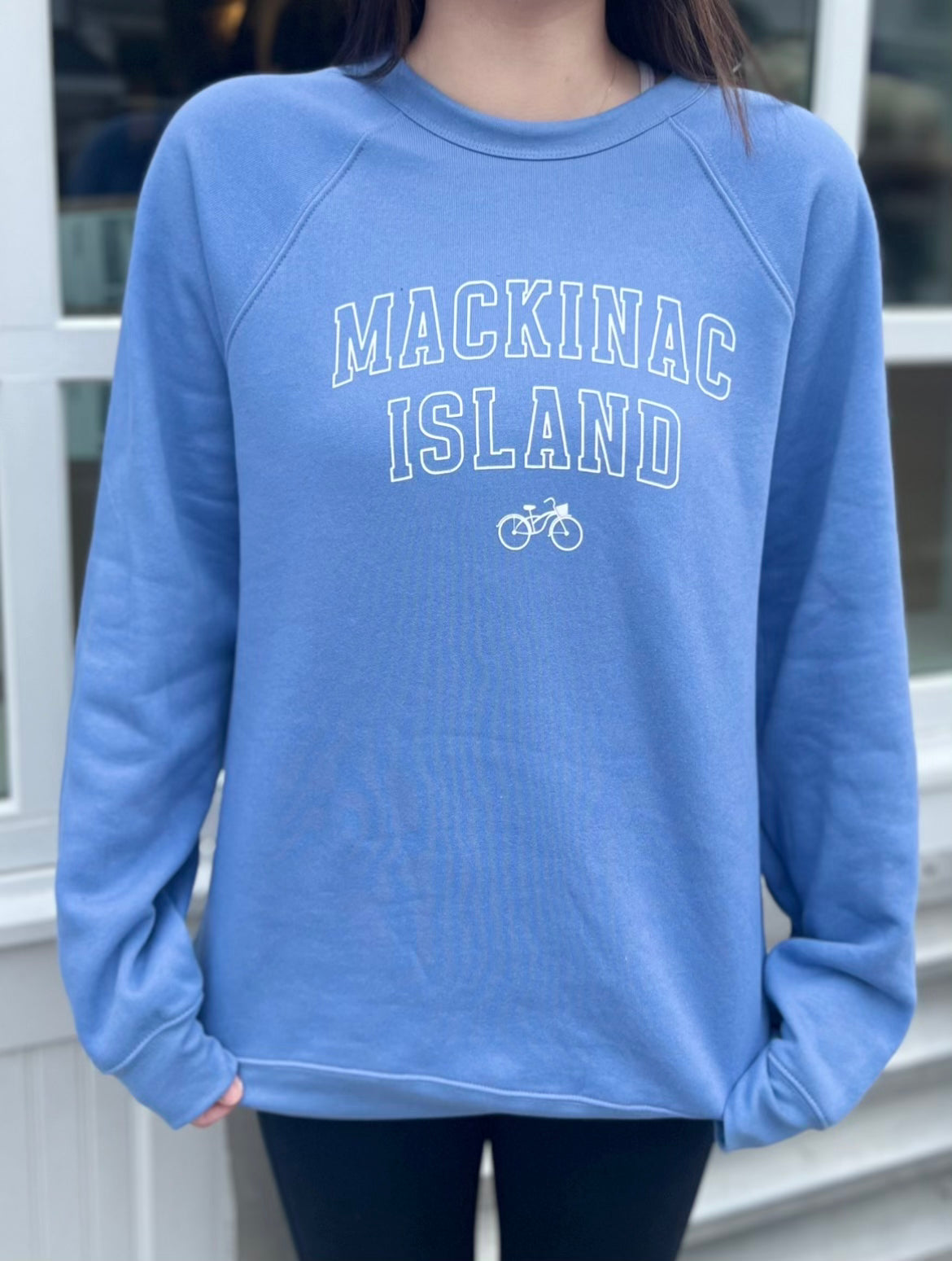 Lavender Blue Mackinac Island Bike Crewneck