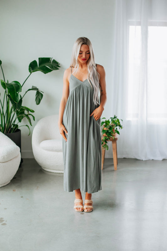 Lennon Midi Dress - Spruce