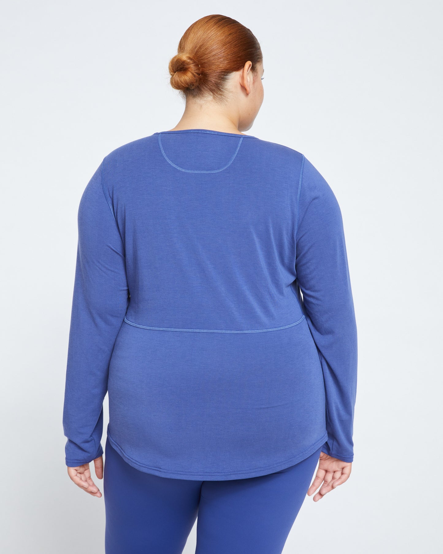 Mia Long Sleeve Movement Tee - Rich Cobalt