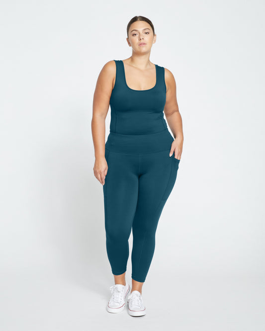Next-to-Naked Cropped Pocket Legging - Deep Sea