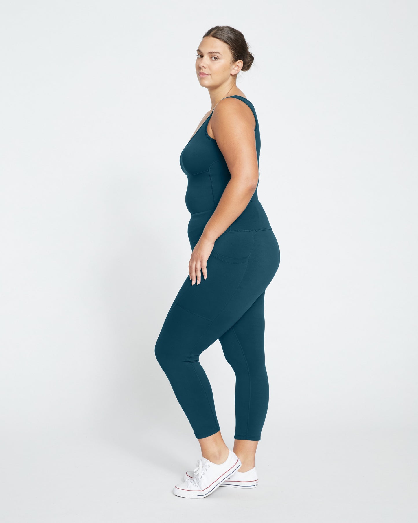 Next-to-Naked Cropped Pocket Legging - Deep Sea