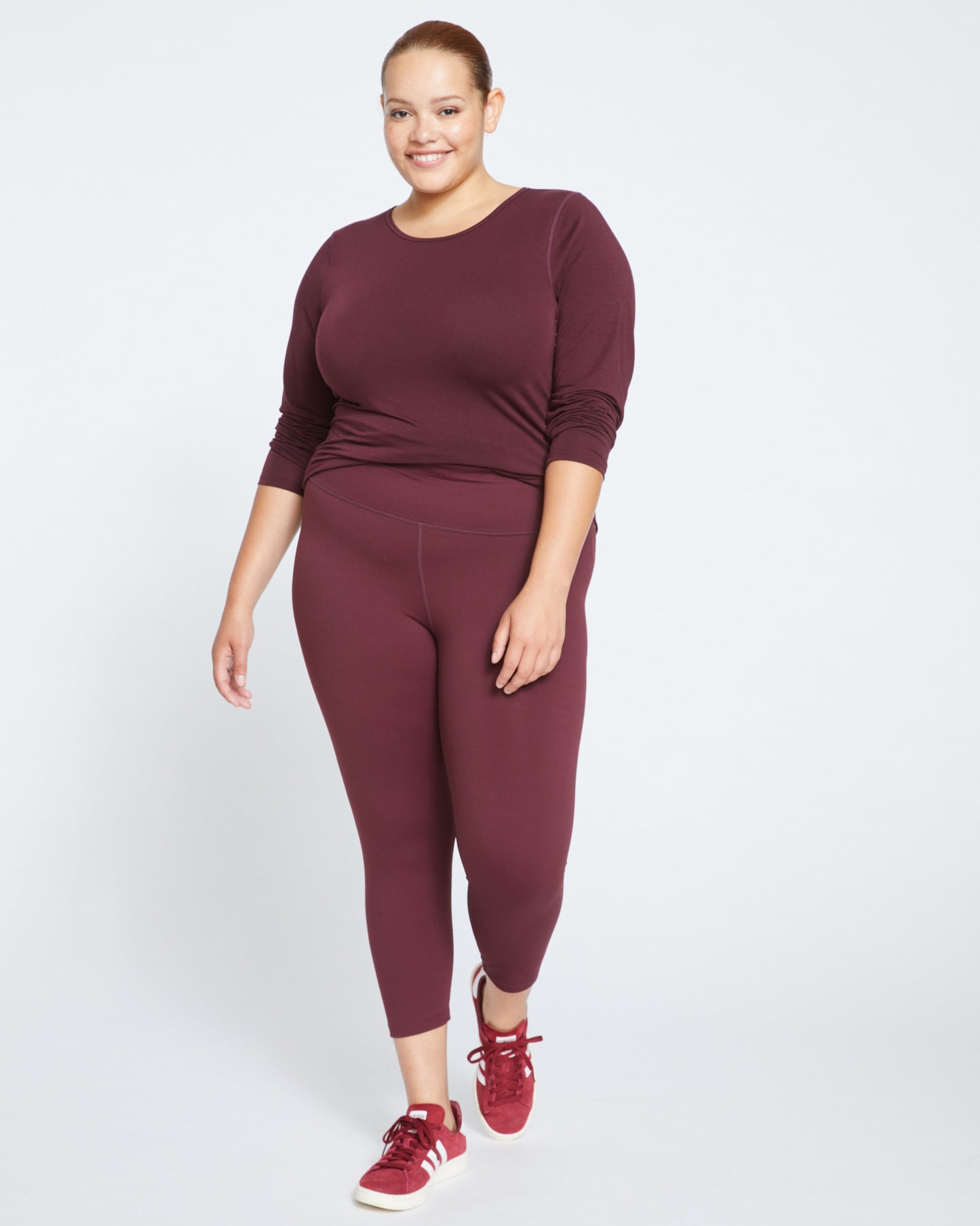 Next-to-Naked Cropped Legging - Black Cherry