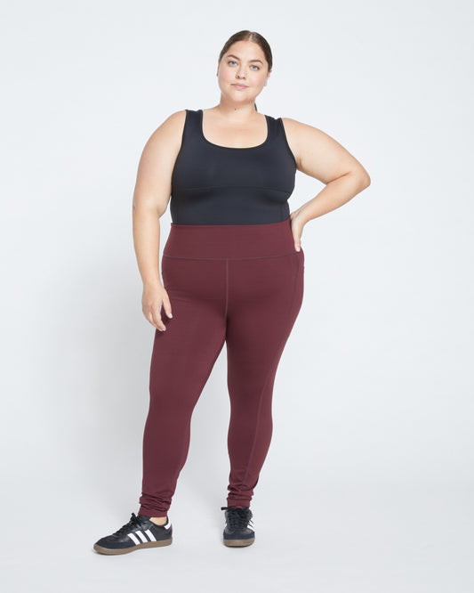 Next-to-Naked Pocket Legging - Black Cherry