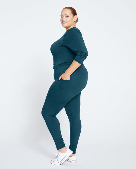 Next-to-Naked Pocket Legging - Deep Sea