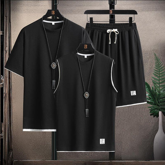Men's Summer Short Sleeve Shorts A Set Of Leisure Sports Suit - amazitshop