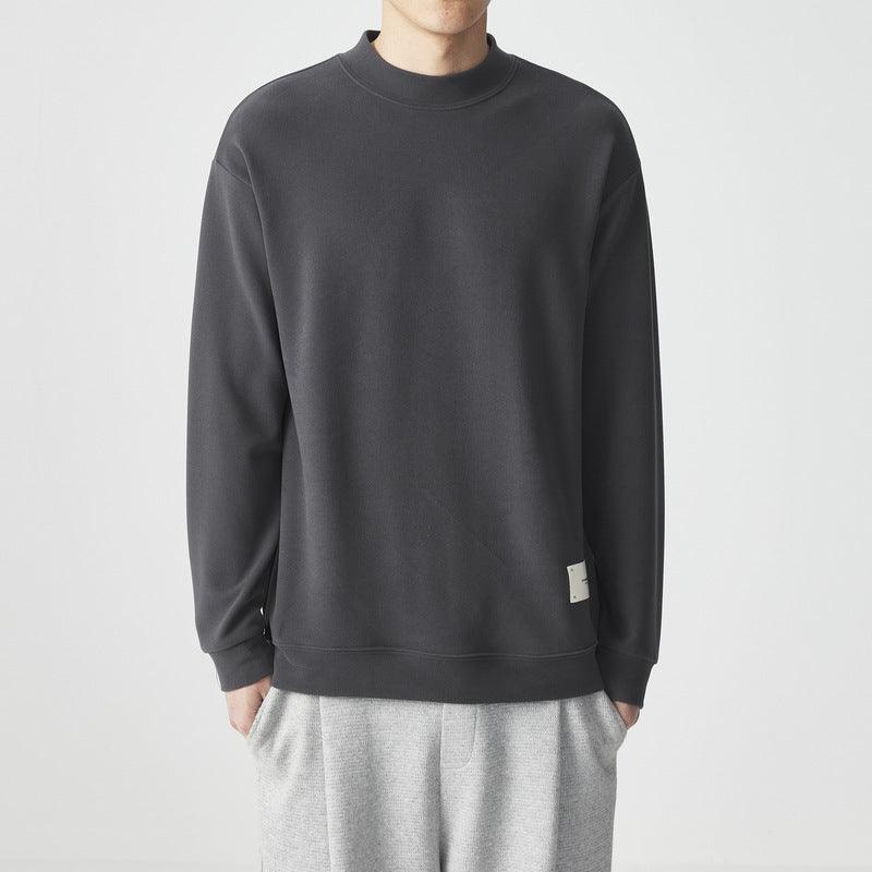 Half-high Collar Long Sleeves T-shirt Men - amazitshop