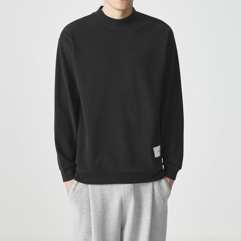 Half-high Collar Long Sleeves T-shirt Men - amazitshop
