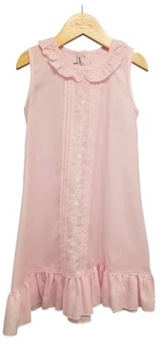 Pink Embroidered Daisy Gown