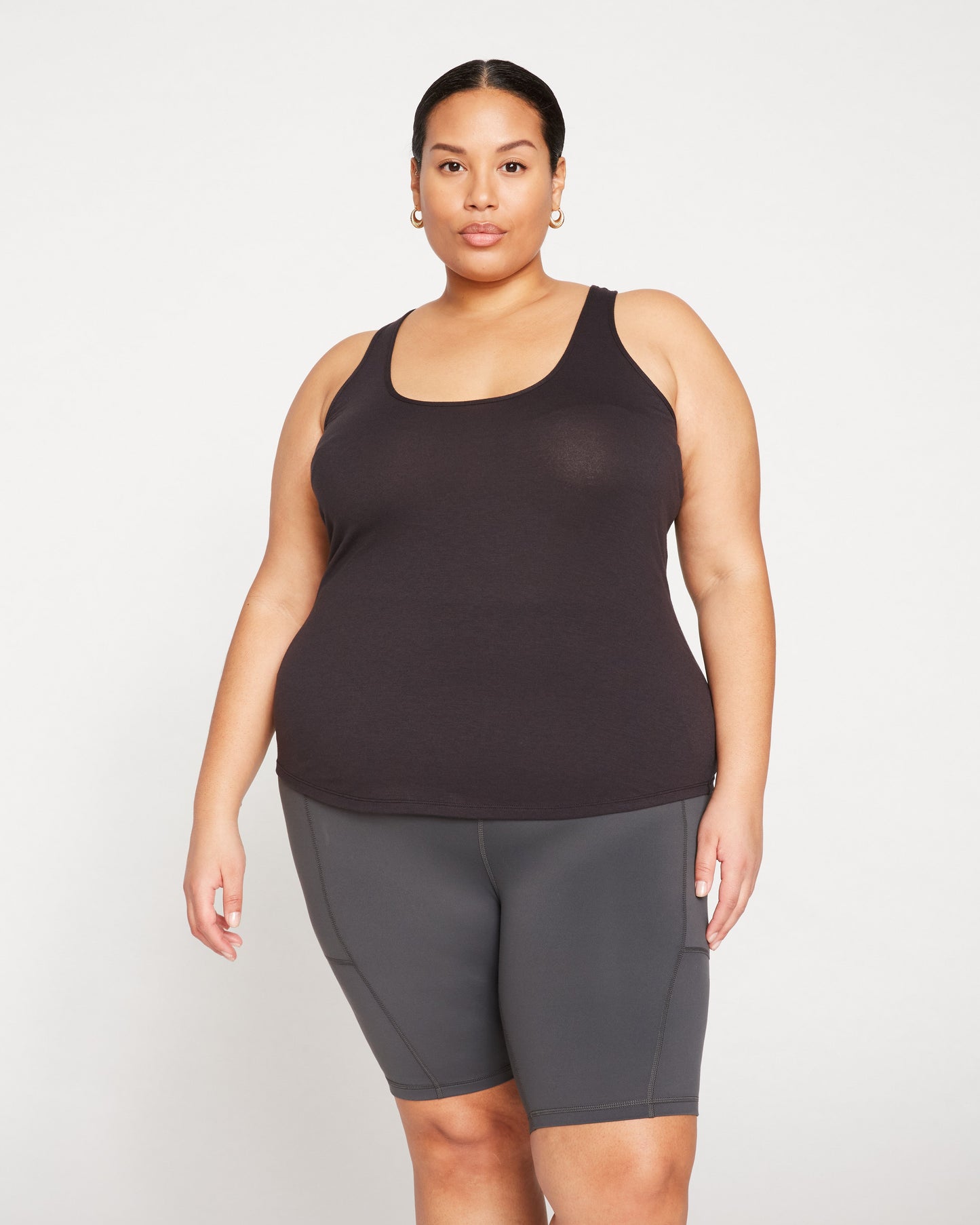 Racer Back Tank - Black