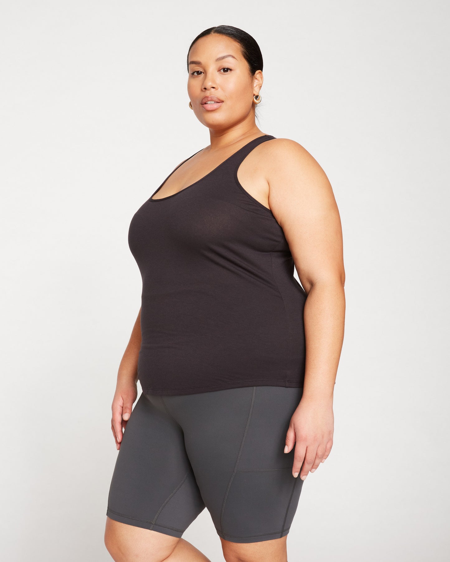 Racer Back Tank - Black