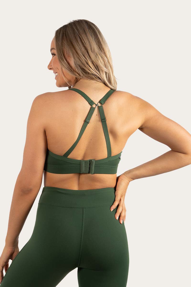 Emma Womens Sports Bra - Cargo Khaki