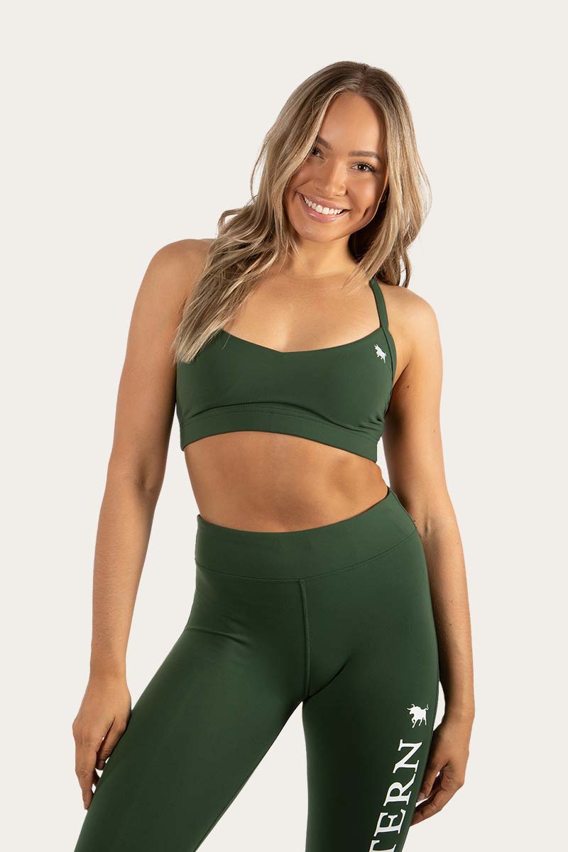 Emma Womens Sports Bra - Cargo Khaki