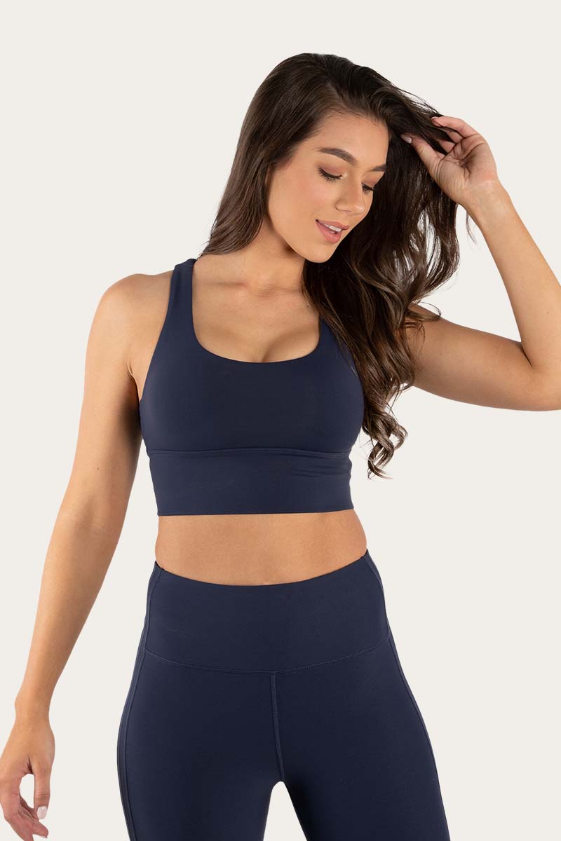 Harlow Womens Long Sports Bra - Ink