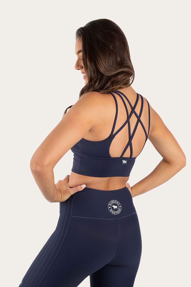 Harlow Womens Long Sports Bra - Ink