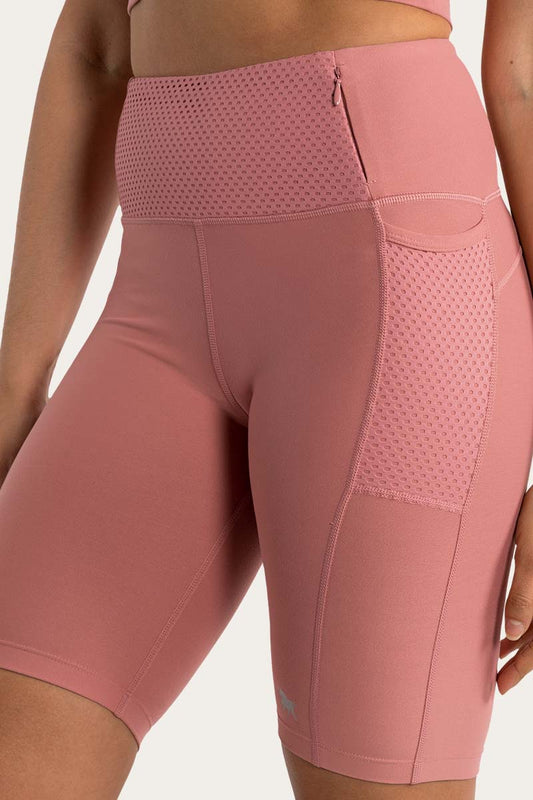 Camryn Womens High Rise Bike Pant - Dusty Rose