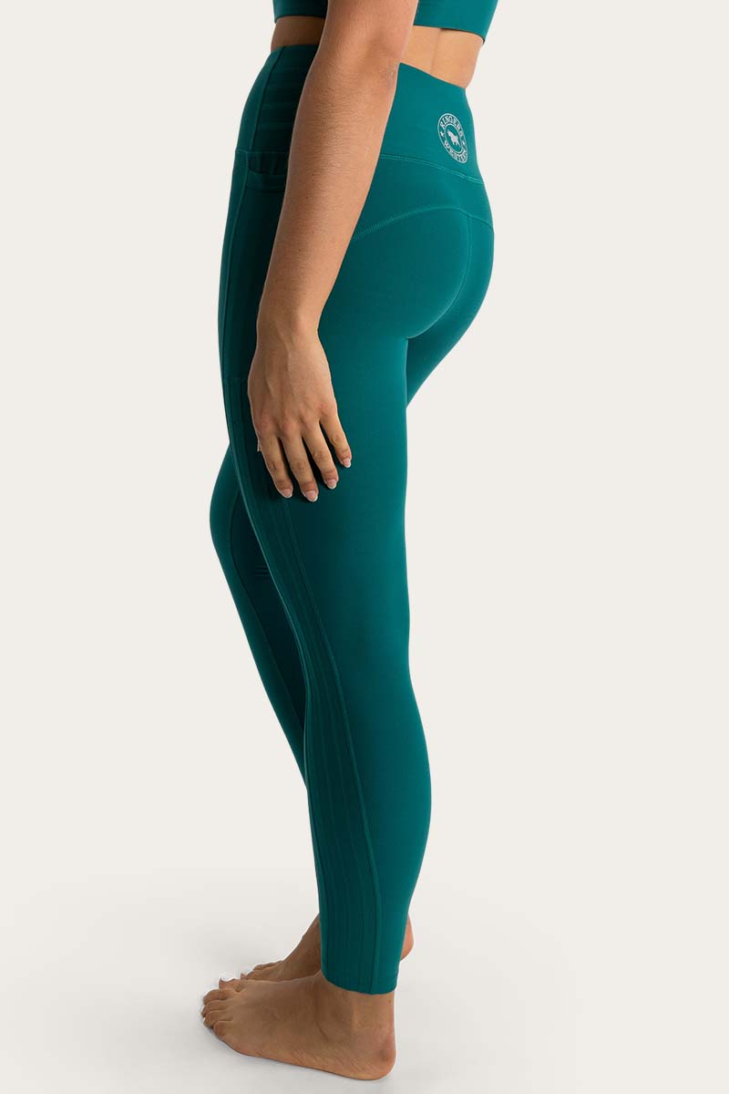 Kiara High Rise Cropped Ankle Grazer Tight - Amazon Green