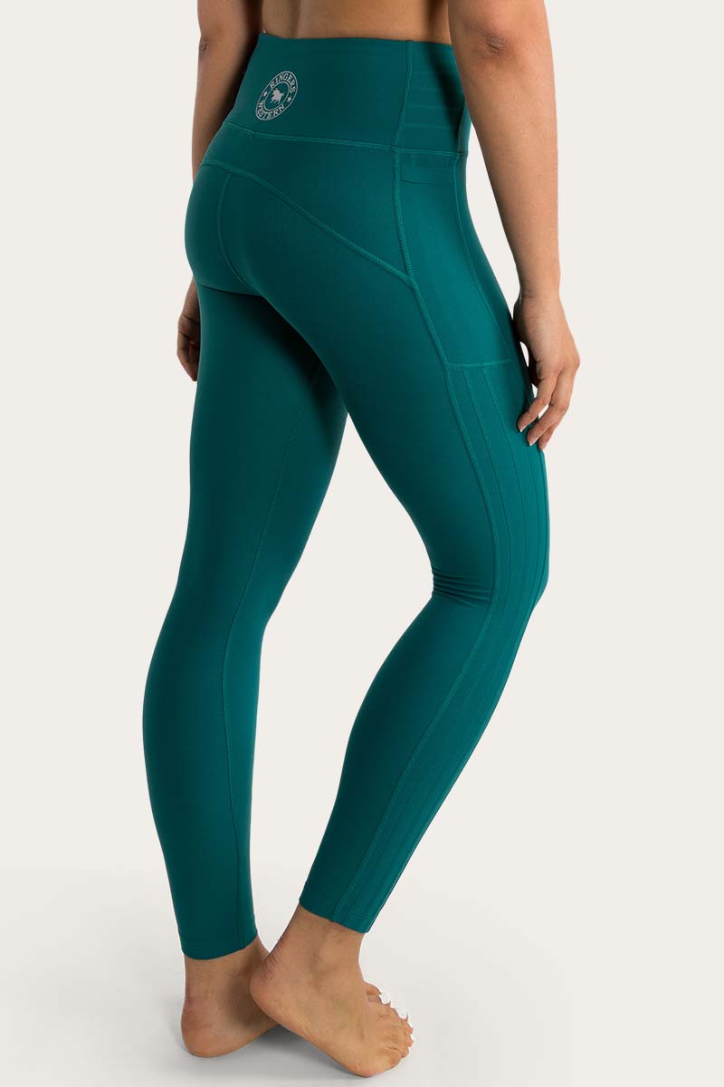 Kiara High Rise Cropped Ankle Grazer Tight - Amazon Green