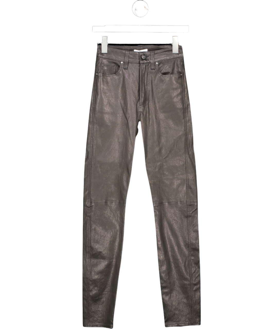 Anine Bing Black High Waisted Stretch real leather Jagger Trousers SZ30 UK 4