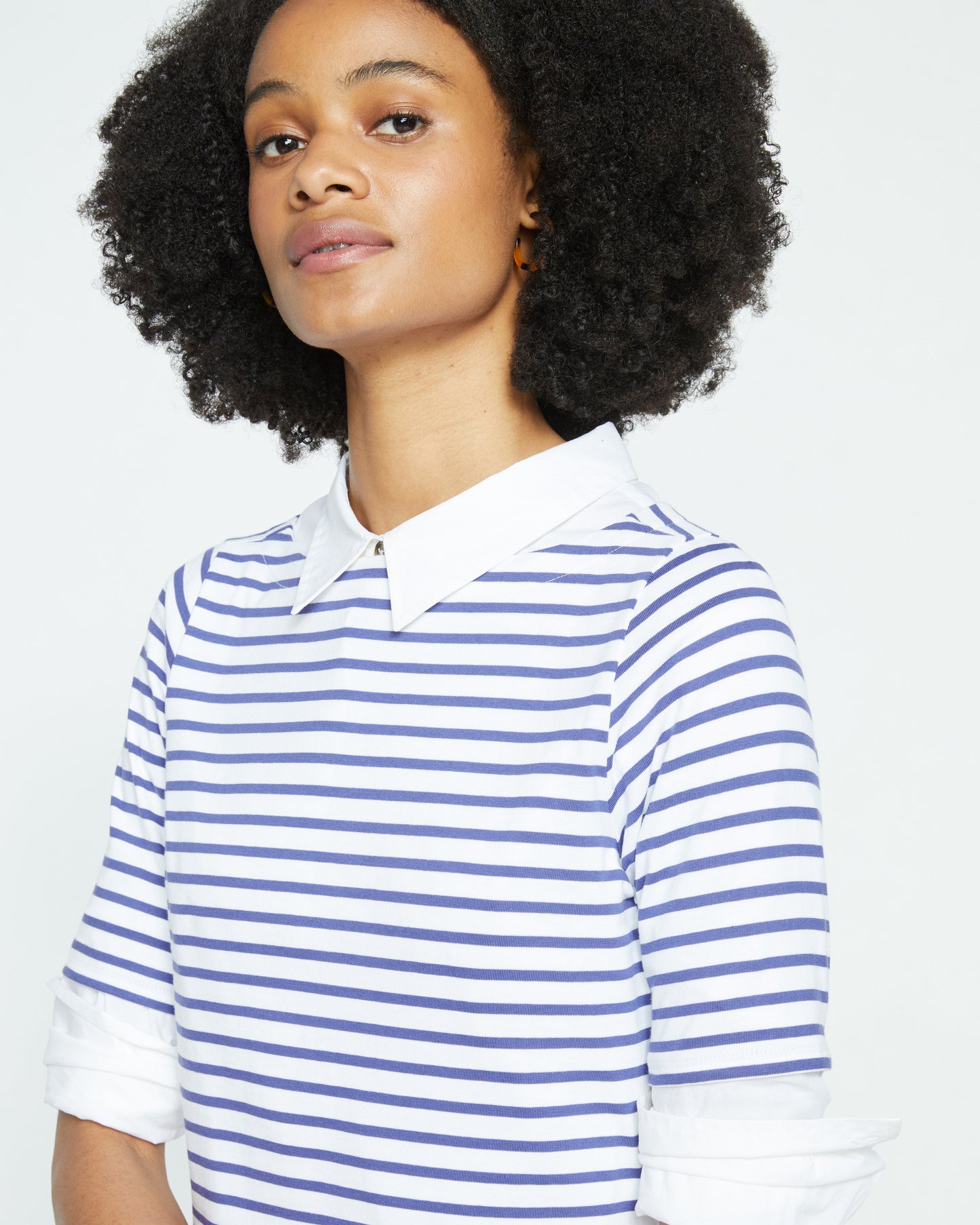 Belle Breton-Stripe Compact Jersey Dress - White/Navy Stripe