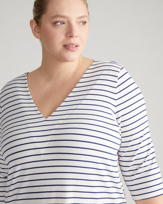 UltimateS Aubrey Sleep Dress - Navy/White