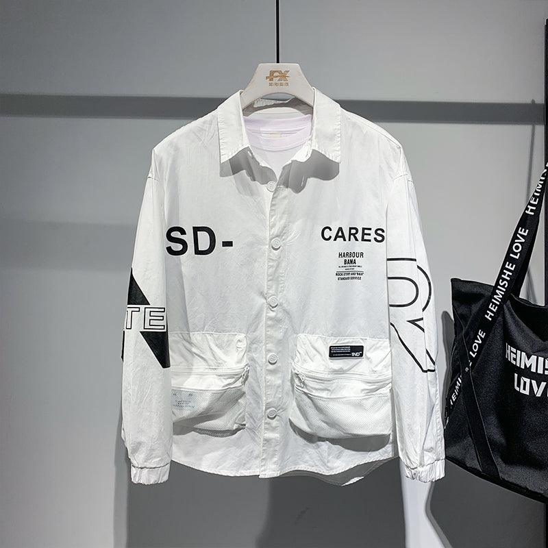 Wind-shaped Korean Version Of The Trend Of Men's Casual Sunscreen Clothing Stitching Contrast Color Fashion Jacket Men - amazitshop