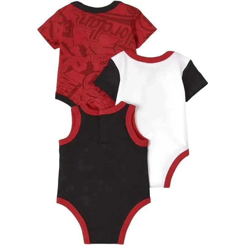 Jordan Baby - 3Pk Boys Bodysuits AJ, Red, Black and White