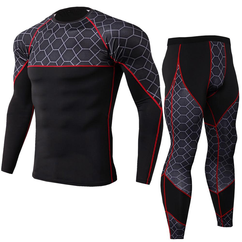 Men Fitness Quick Dry Clothing Long Sleeve T-shirts Pants - amazitshop