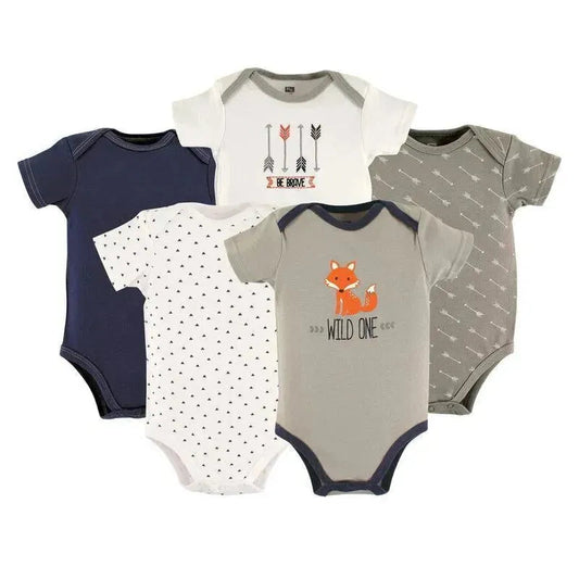 Baby Vision Hudson Baby 5-Pack Boys Bodysuit - Wild One 0-3M