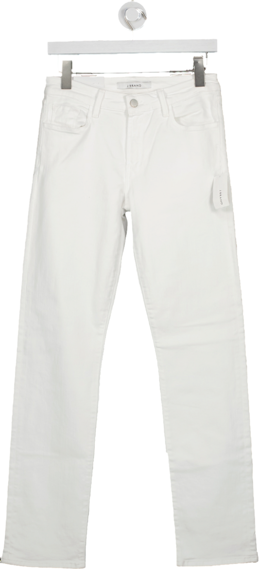 J Brand White Amelia Mid Rise Straight Leg Jeans BNWT W25