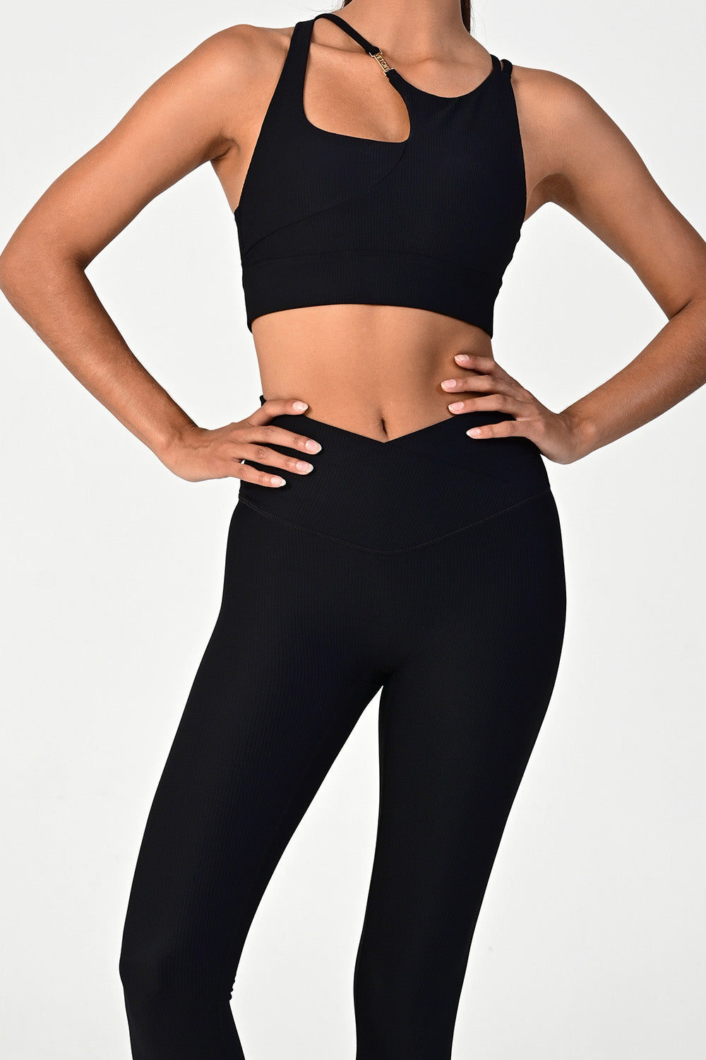 Melrose Black Ribbed Legging