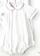 Boy Pleated Bubble with Baby Blue piping
