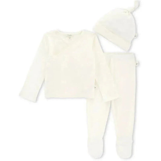 Burts Bees - 3Pk Ribbed Take Me Home Set, Eggshell