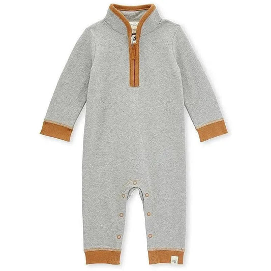 Burts Bees - French Terry Collard Jumpsuit, Heather Grey