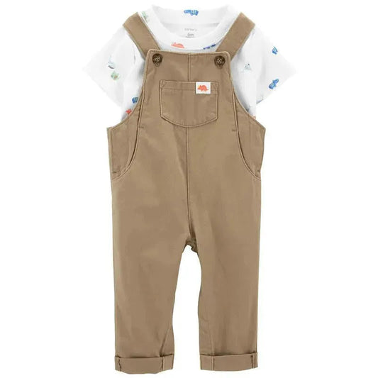 Carters - Baby Boy 2Pk Bodysuit & Overall Set