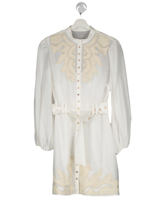 KEEPSAKE White Deep Water Long Sleeve Mini Dress UK 4