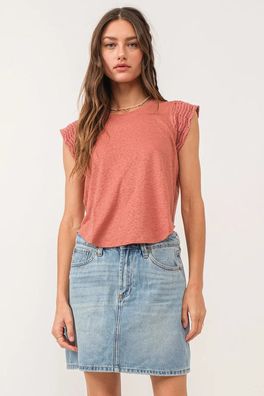 Another Love Daria Top - Red Clay