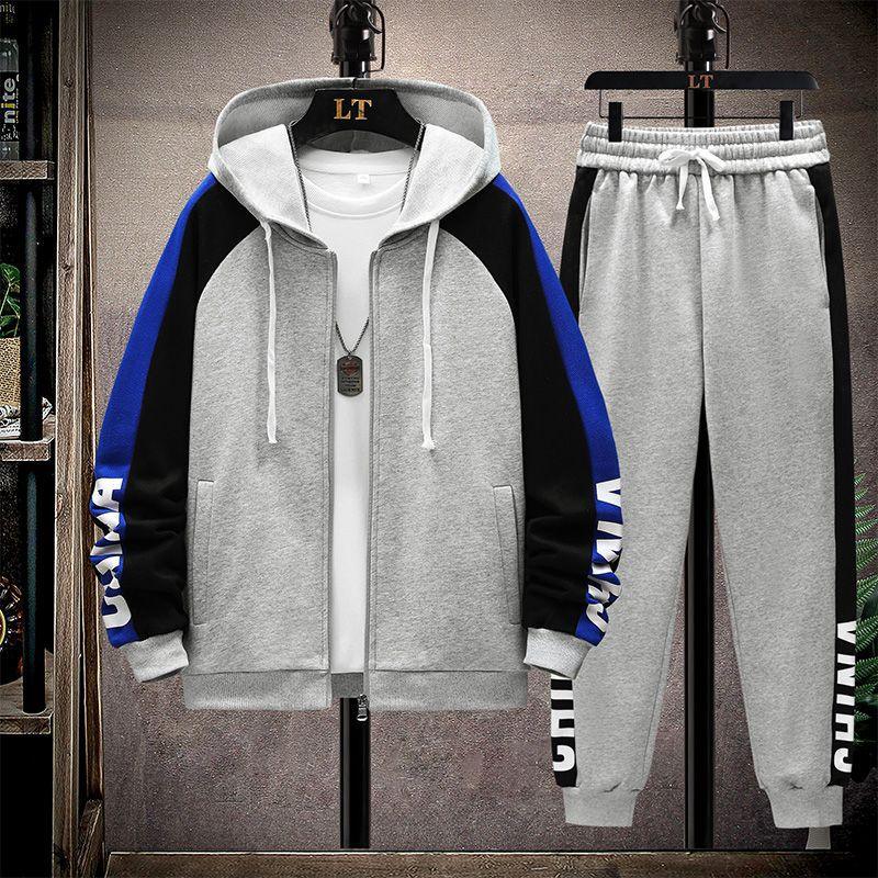 Casual Sports Suit Men's Loose Sportswear Hooded - amazitshop