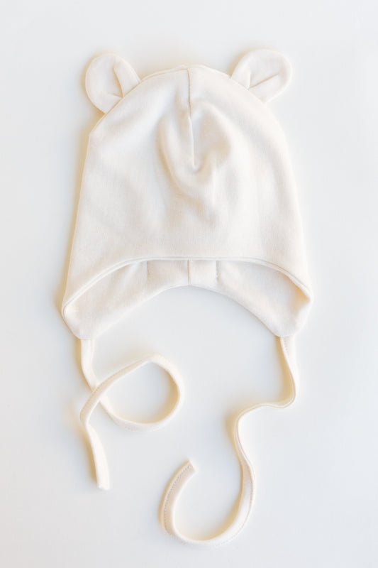 Fog Linen Pilot Hat with Bear Ears